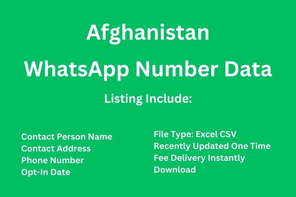 阿富汗 Whatsapp 号码数据库