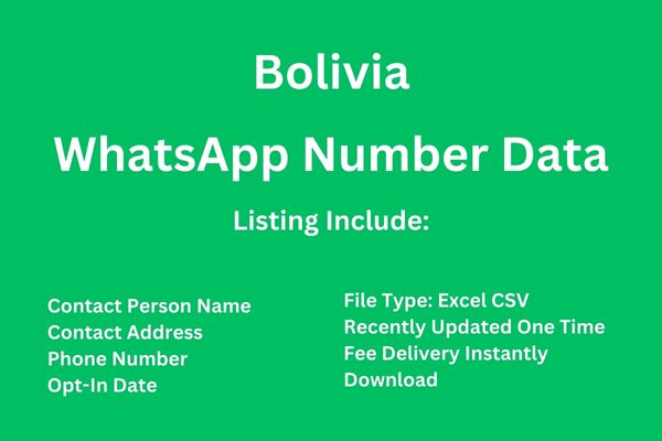玻利维亚 Whatsapp 号码数据库