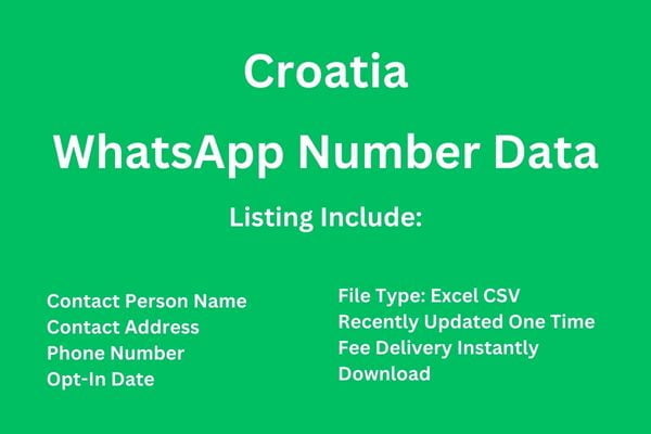 克罗埃西亚 Whatsapp 号码数据库