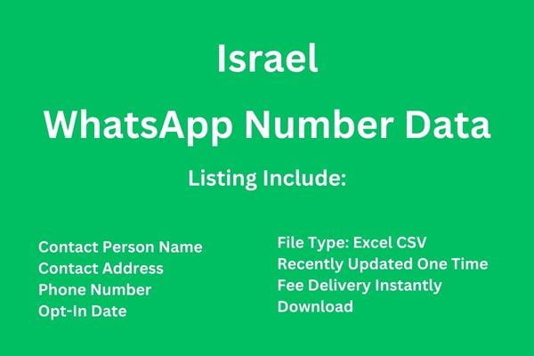 以色列 Whatsapp 号码数据库