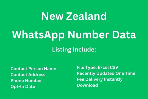 纽西兰 Whatsapp 号码数据库