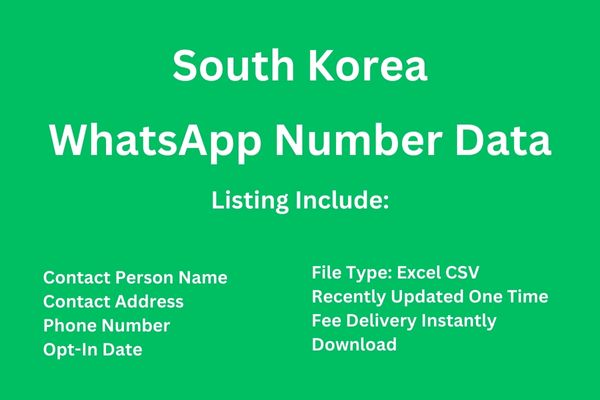 韩国 Whatsapp 号码数据库